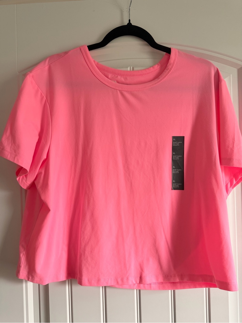 all in motion Neon Pink Boxy Crewneck Tee